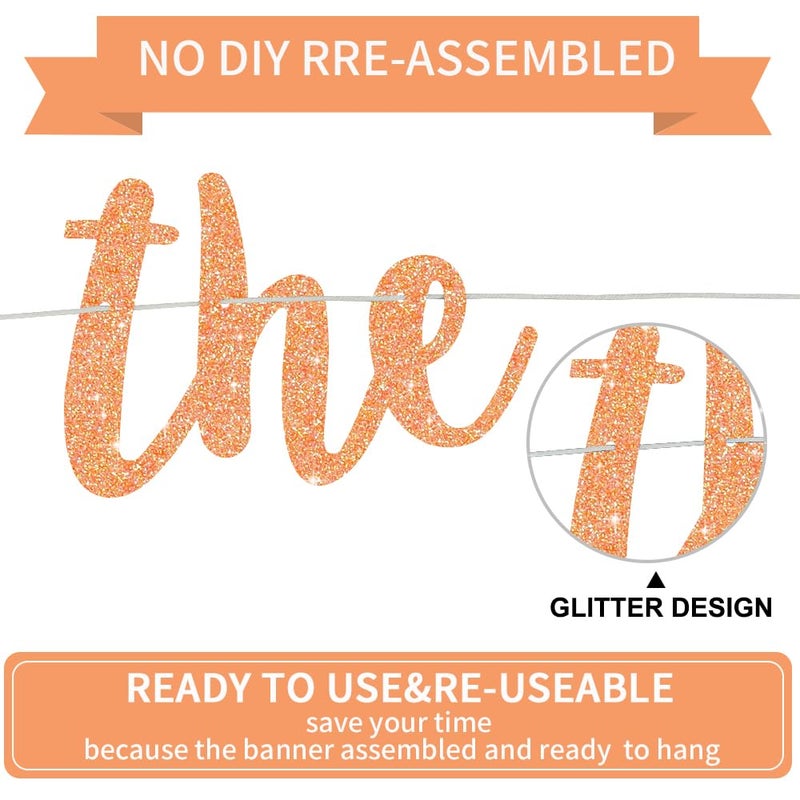 بيشيدا BEISHIDA جليتر برتقالي فاتح بداية فصل جديد، كتاب وداع مُجهز مسبقًا تحت عنوان حفلة الانتقال إلى منزل جديد، زينة تهانينا، إكليل حفلة الذهاب بعيدًا، لافتة التخرج 2025، لوازم التقاعد - Image 3